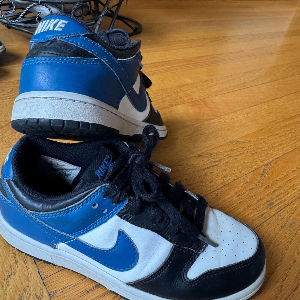 Nike Kids Sneakers in Blue, Black, and White